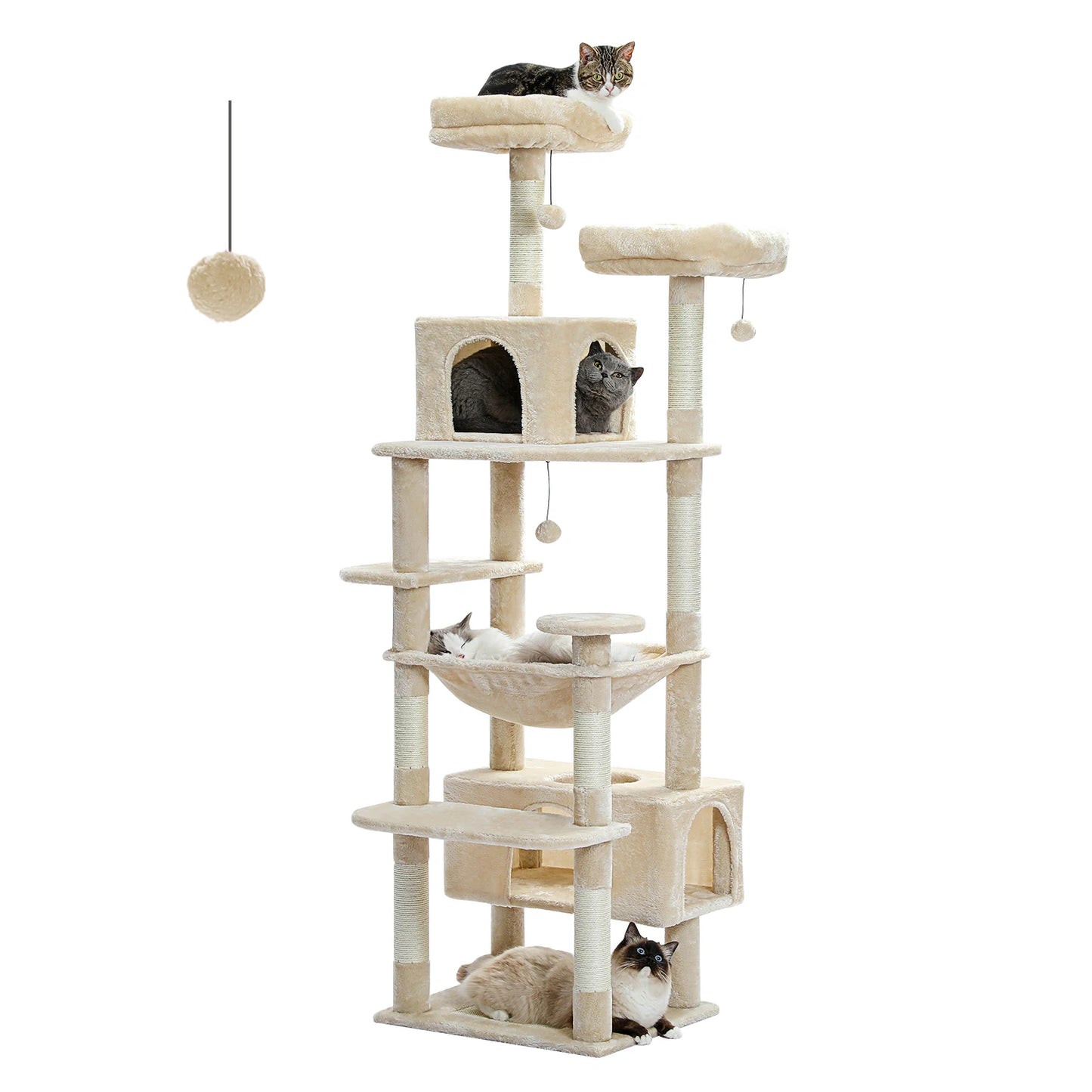 PAWZ Road Five-Tier Cat Tree Tower With Sisal Scratching Posts