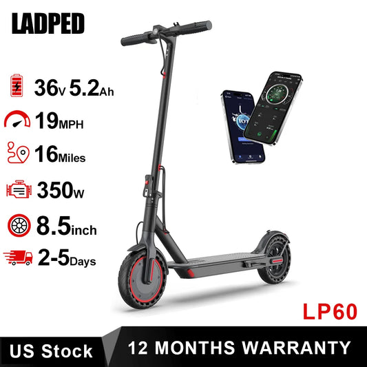 Ladped LP60 Electric Scooter 350W Folding 19mph 16 Mile Range