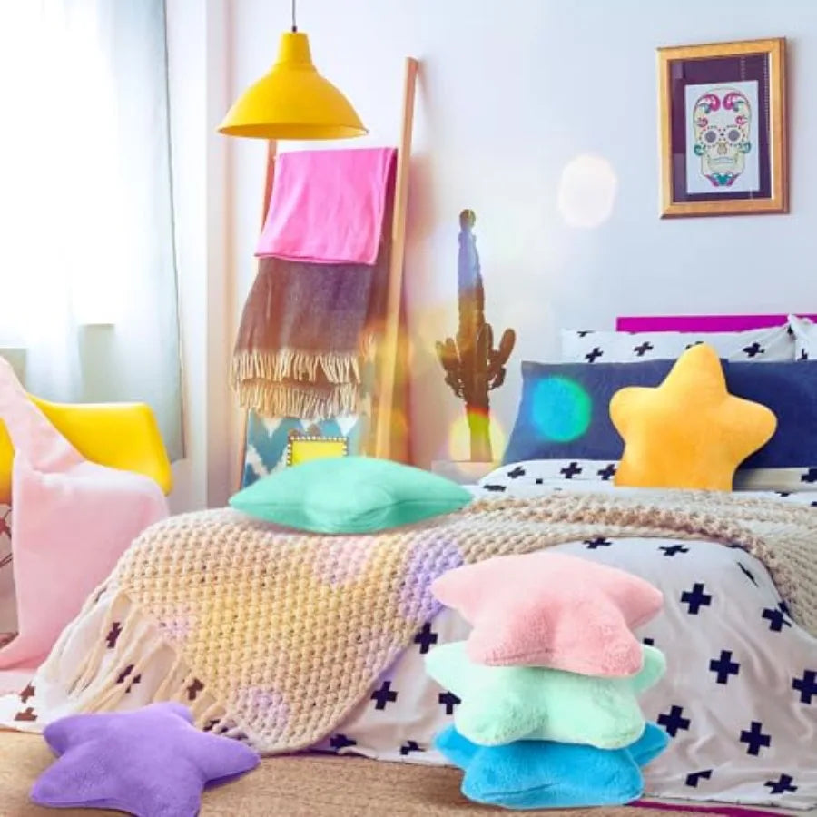 Star Shaped Throw Pillows 8 Pack Decorative Plush Cushions