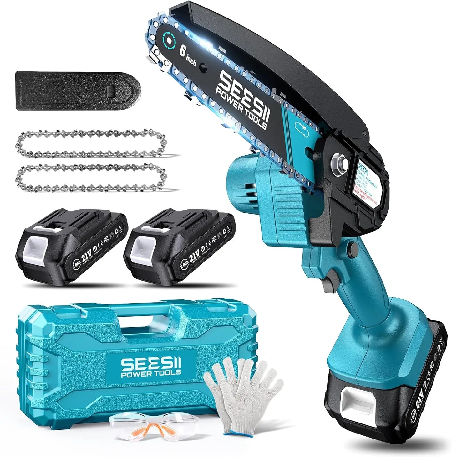 Seesii Cordless Mini Chainsaw for Makita 18V Battery Wood Cutting