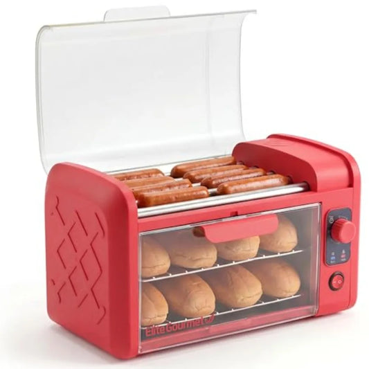 Hot Dog Roller Toaster Oven With 30 Minute Timer Rollers