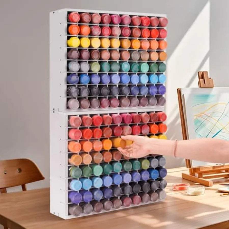 2 Pack Paint Organizer Rack Wall Mount For Bottles