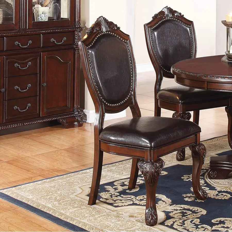 Classic Antique Round Dining Table And 4 Chairs Set