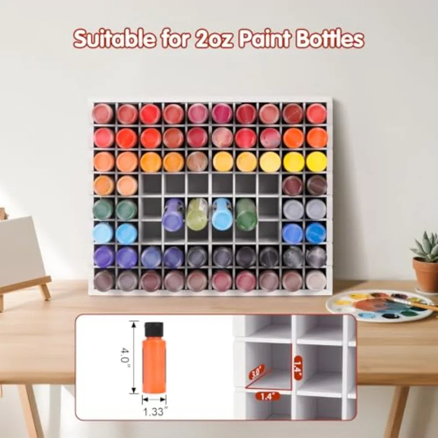 2 Pack Paint Organizer Rack Wall Mount For Bottles
