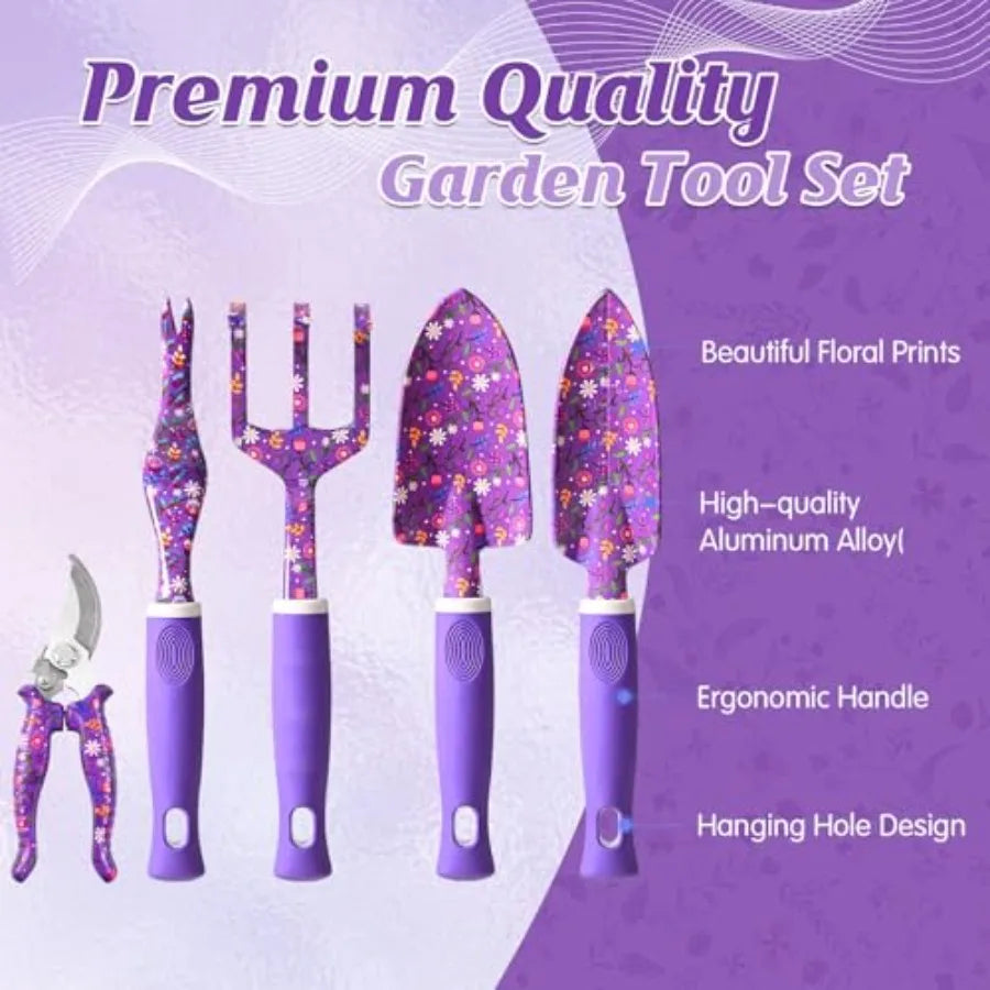 Gardening Gifts for Women Gardening Tools for Women 14 PCS Garden Tools Set Kit with Garden Tool Bag Plant Lover Christmas Moth