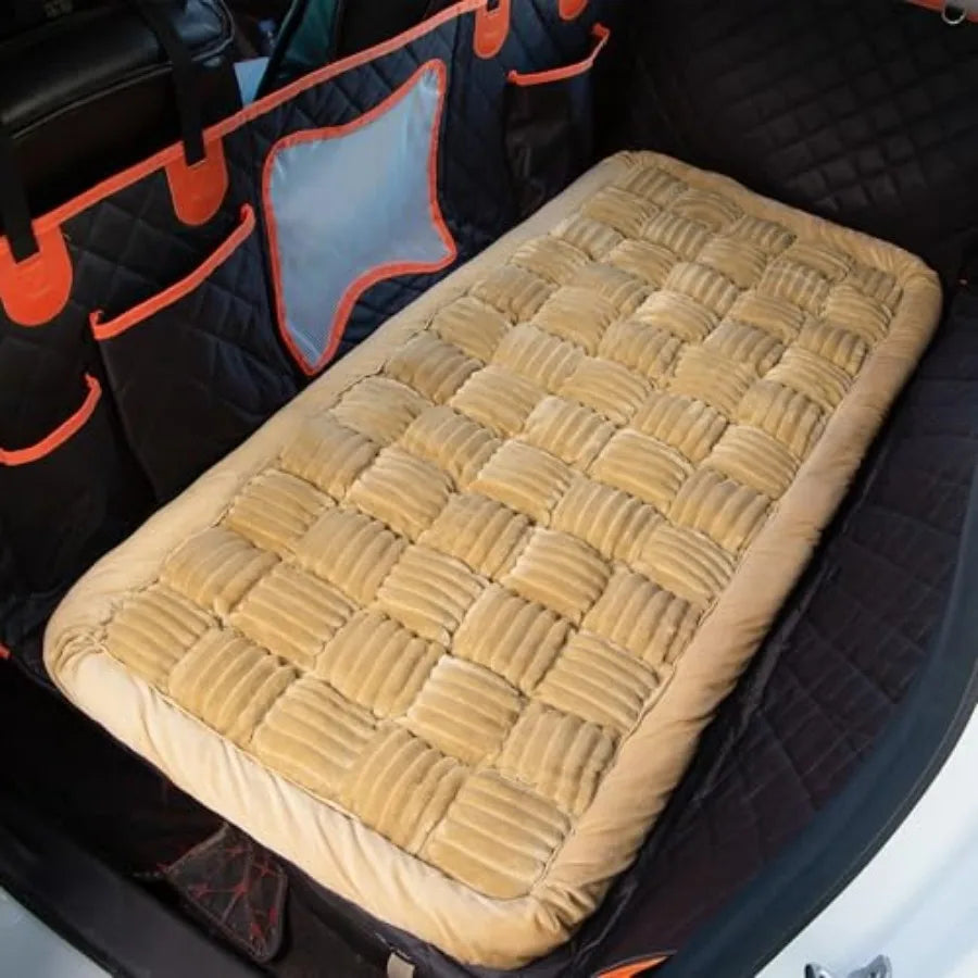 Backseat Pet Bed MatDog Bed for Car Fuzzy Dog Seat Cover for Car Back Seat Non-Slip Travel Pet Mat Fit for Backseat Extenders S
