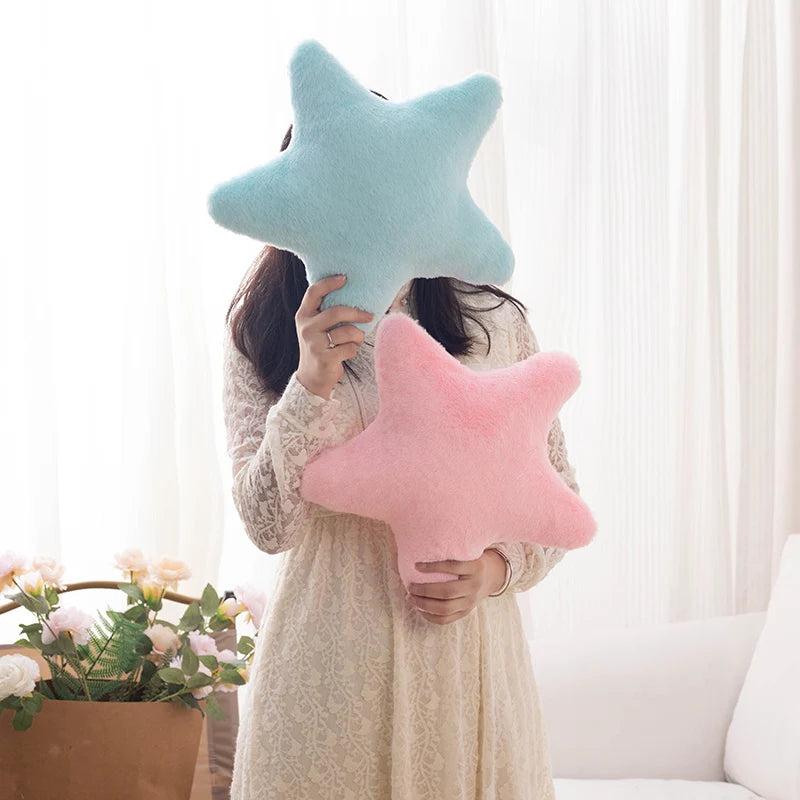 Soft Plush Star Shaped Decorative Throw Pillow For Bedroom