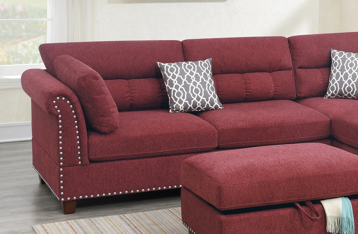 3 Piece Sectional Sofa Set For Modern Living Room Furniture