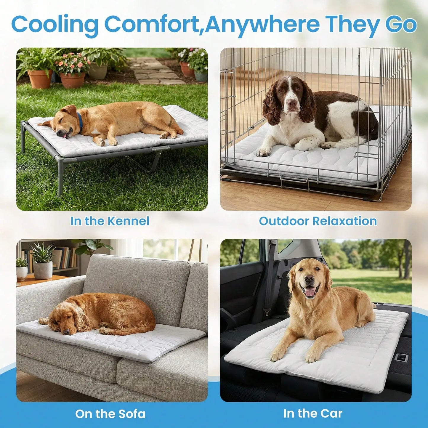 Non-Slip Washable Dog And Cat Cooling Mat Blanket