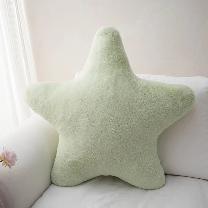 Soft Plush Star Shaped Decorative Throw Pillow For Bedroom