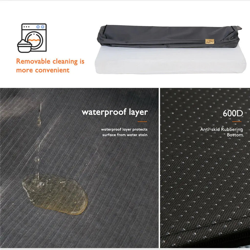 Jumbo Orthopedic Memory Foam Dog Bed With Washable Cover