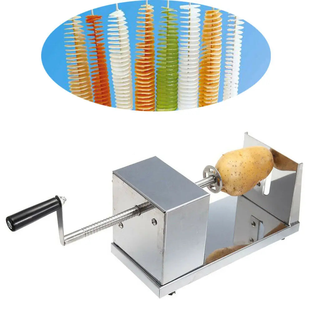 Stainless Steel Spiral Potato Chips Maker And Fruit Slice Cutter