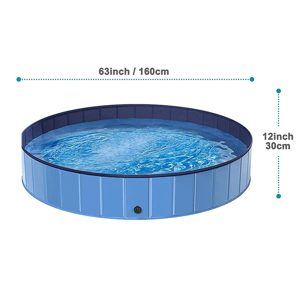 PETRAVEL Foldable Dog Swimming Pool For Pets Durable Stable Portable