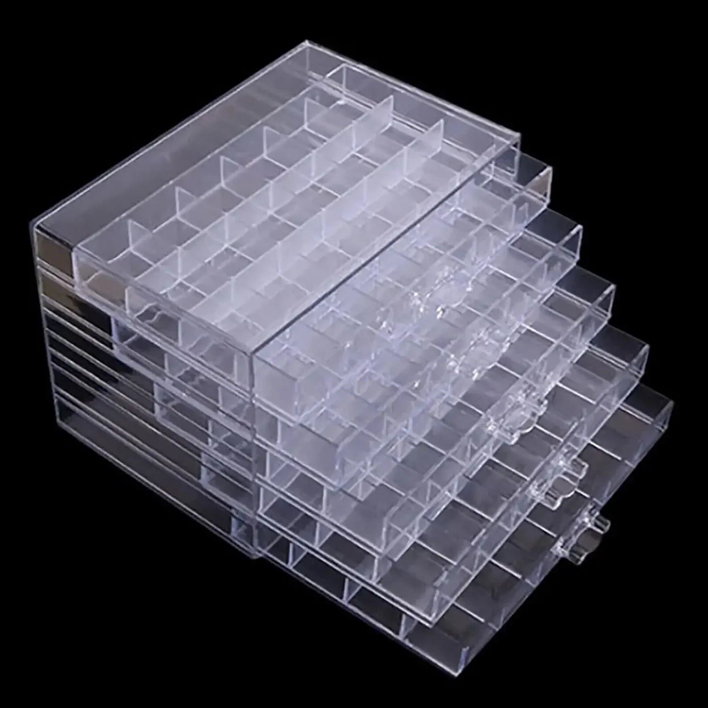 Acrylic Nail Art Organizer 120 Compartments 5 Tier Drawer Box