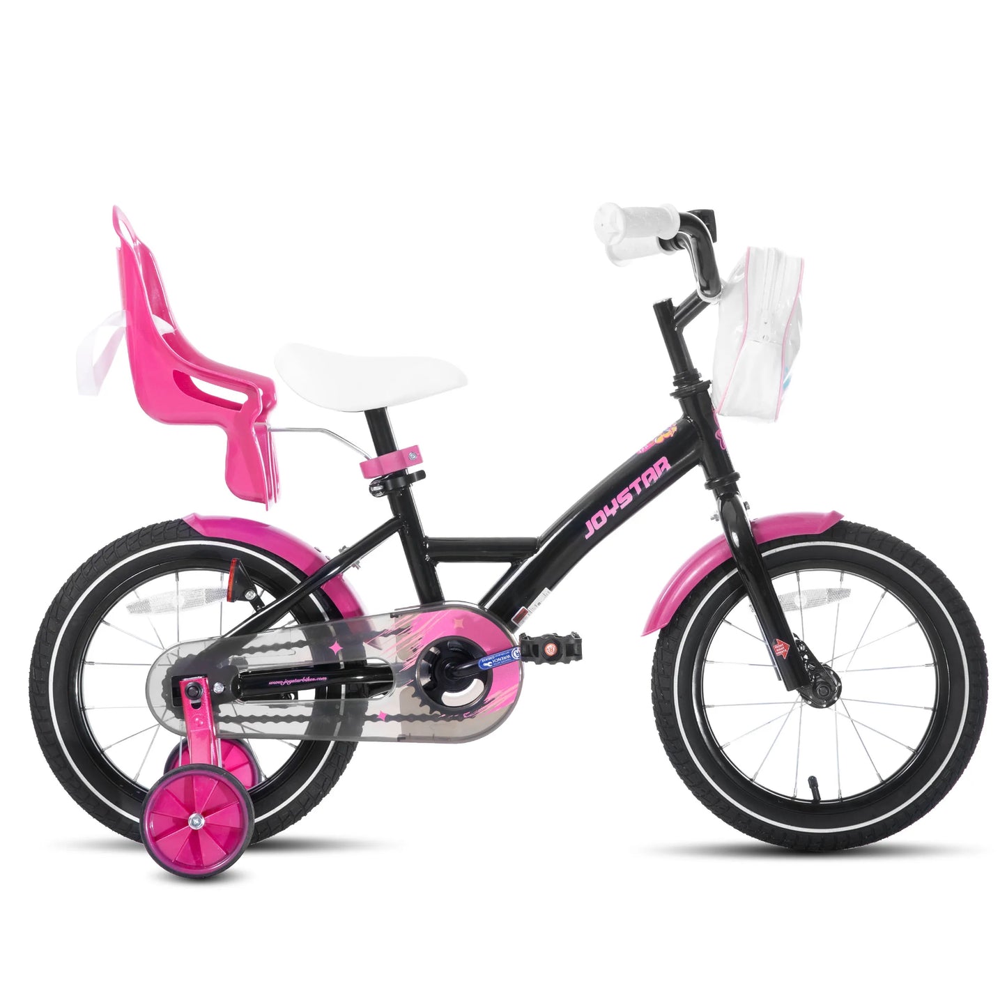 JOYSTAR Kids Bike For Girls Training Wheels Basket Doll Seat