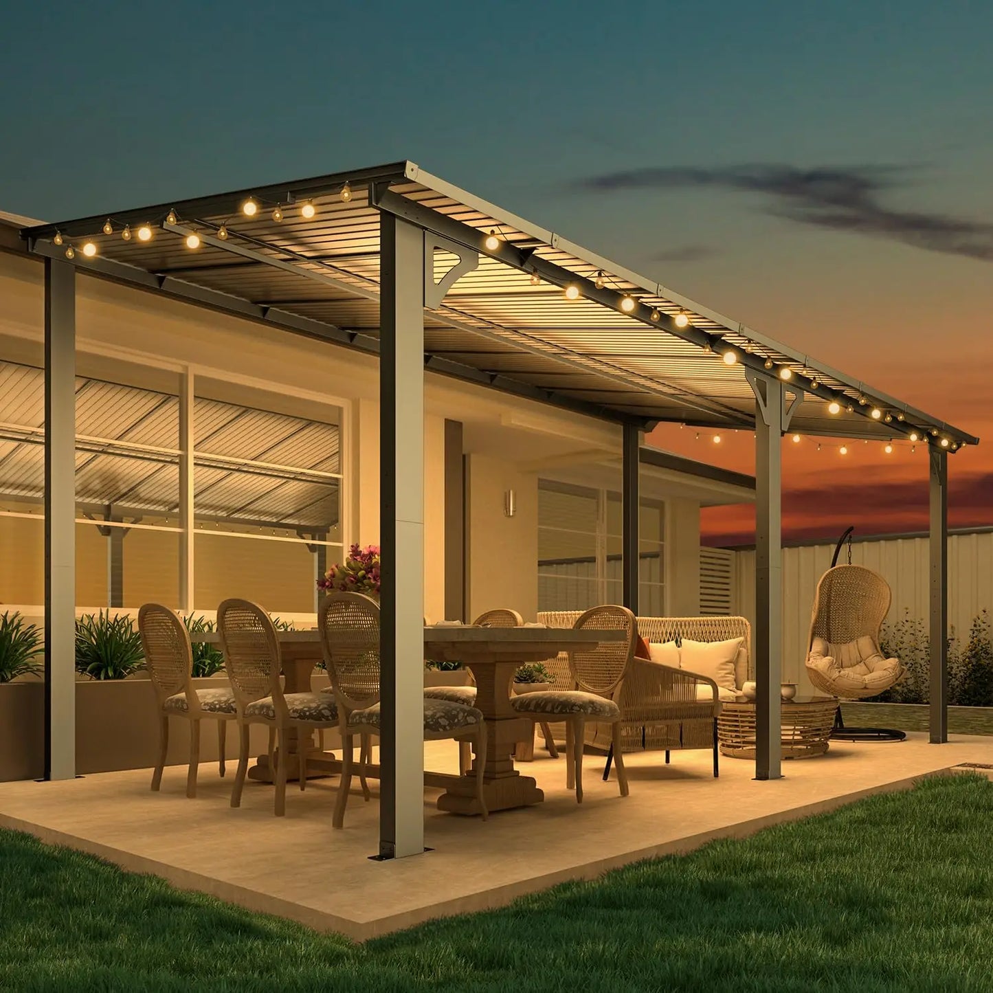 Aluminum Gazebo Outdoor Pergola For Patio Shelter Weatherproof