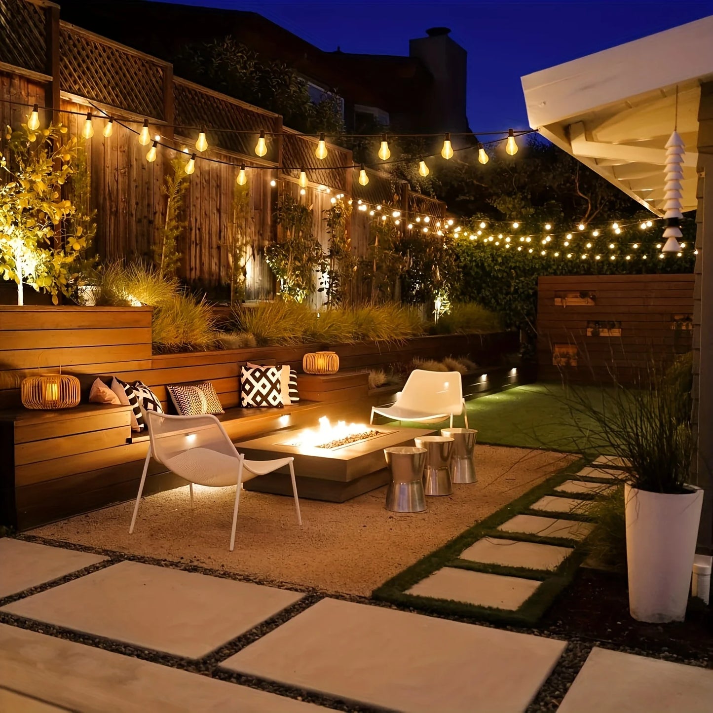 LED Outdoor String Lights ST38 Patio Waterproof Porch Deck Garden