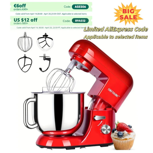 Cheftronic Tilt-Head Stand Mixer 650W Six-Speed