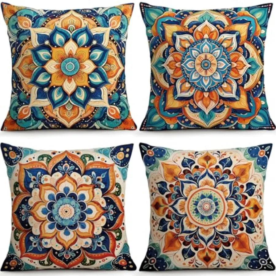 Decorative Throw Pillow Covers Set Of Four For Living Room