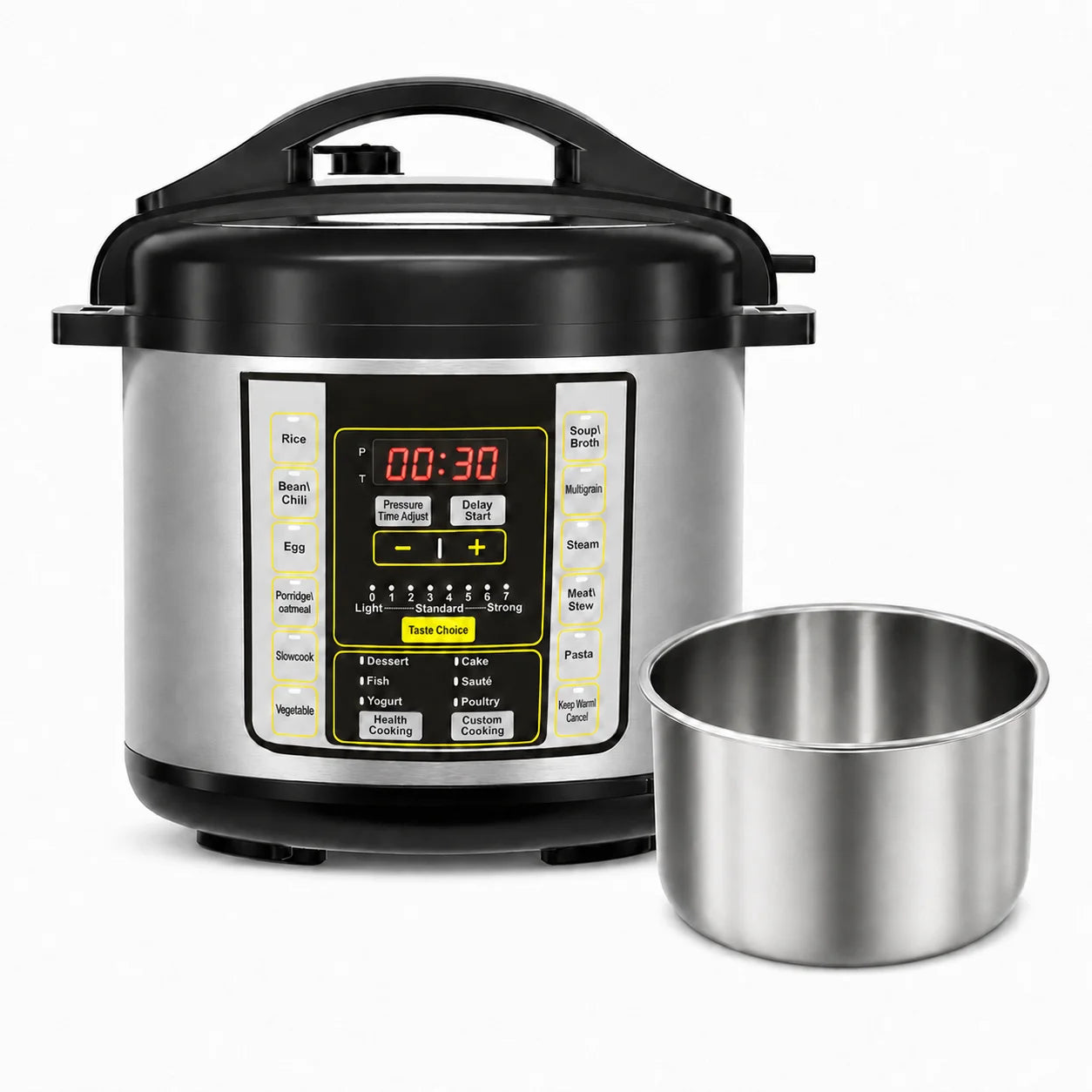 Nine Function Electric Pressure Cooker Featuring Safer Venting Design
