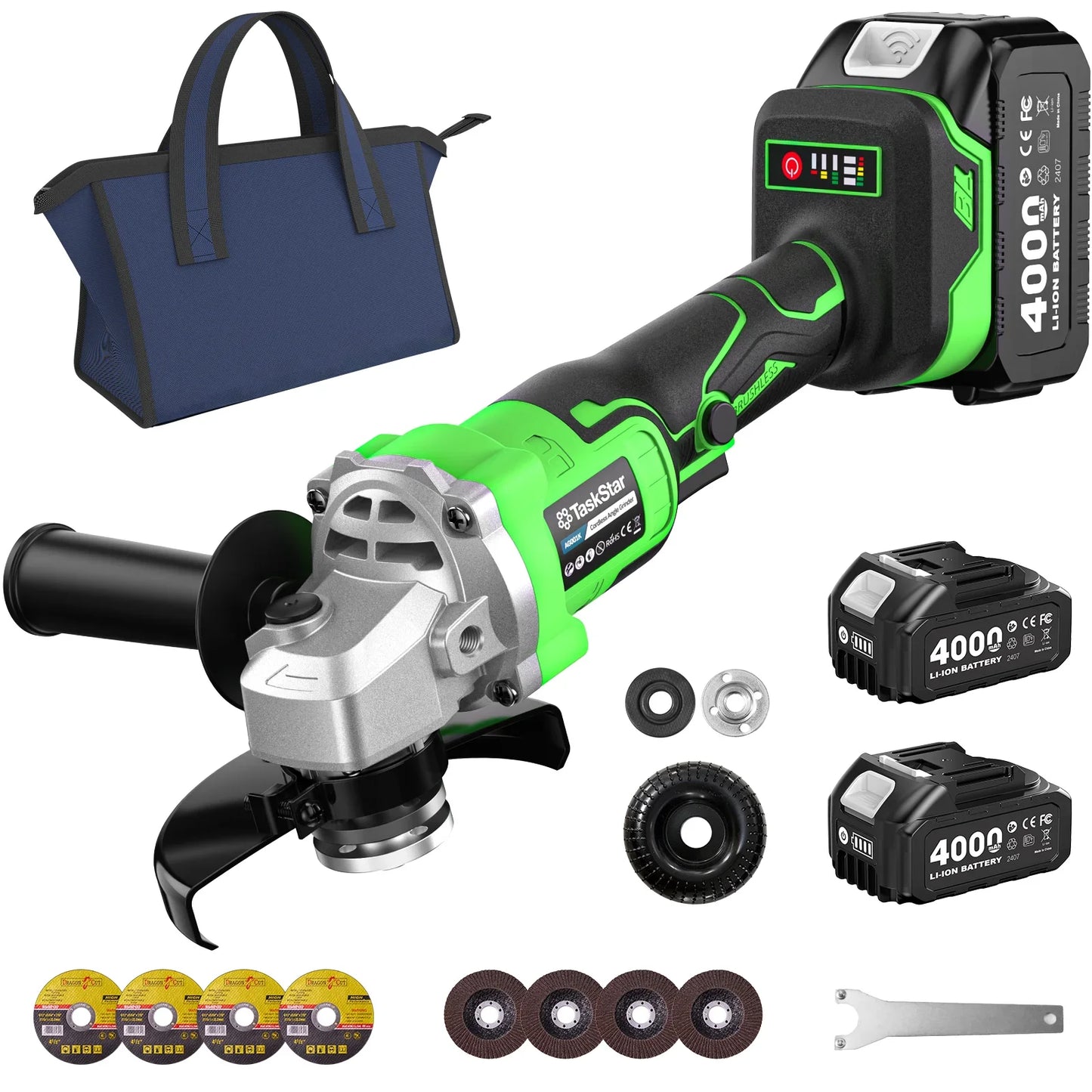Taskstar Cordless Brushless Jig Saw And Angle Grinder Set