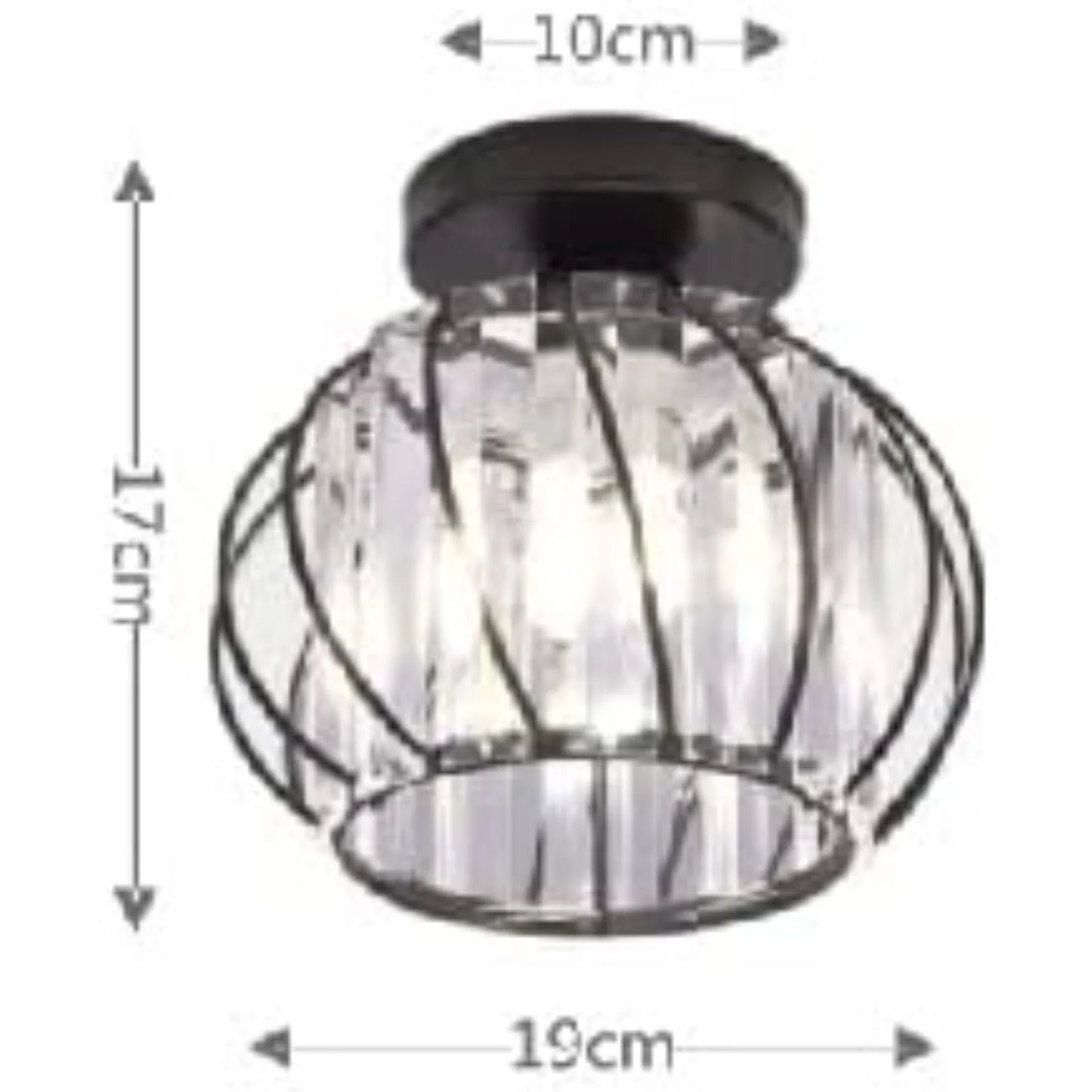 Modern Semi Flush Mount Ceiling Light Fixture Crystal Chandelier Indoor