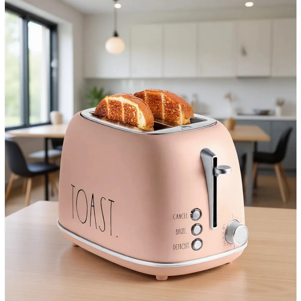 Retro Stainless Steel Toaster Featuring Six Distinct Browning Levels