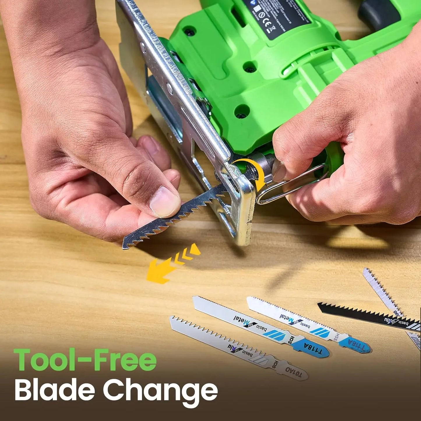 Taskstar Cordless Jig Saw With 9 Blades And Bevel Settings