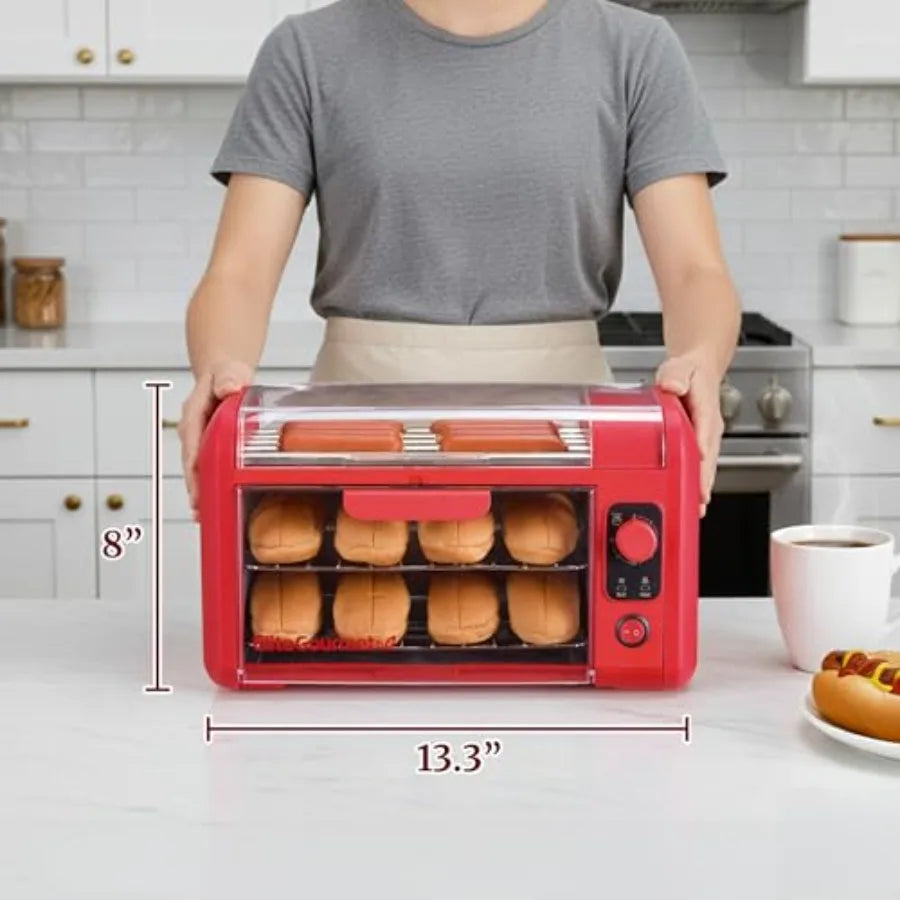 Hot Dog Roller Toaster Oven With 30 Minute Timer Rollers