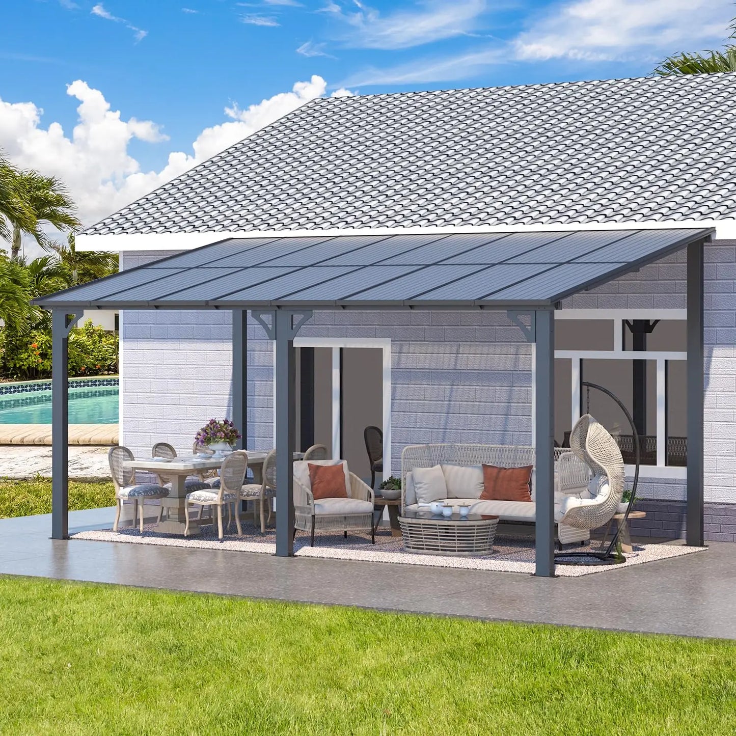 Aluminum Gazebo Outdoor Pergola For Patio Shelter Weatherproof