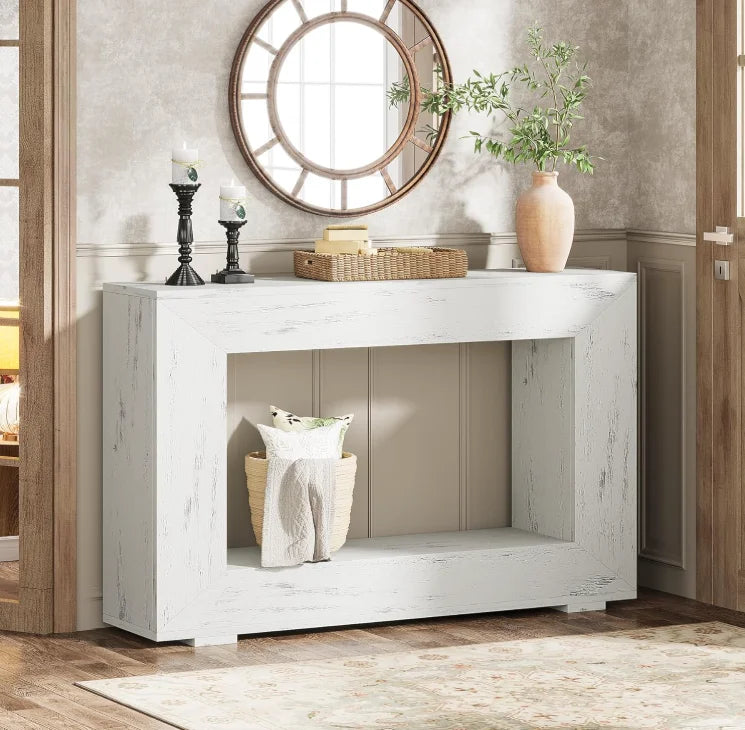 Tribesigns Antique Wooden Farmhouse Console Table With Storage