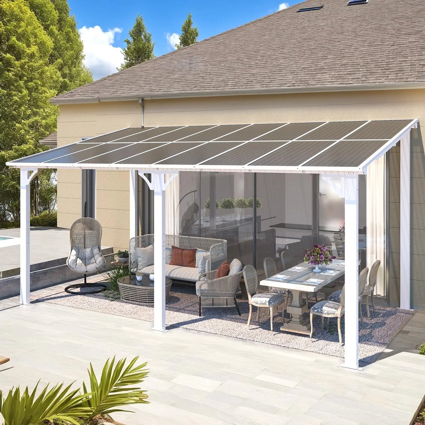 Aluminum Gazebo Outdoor Pergola For Patio Shelter Weatherproof