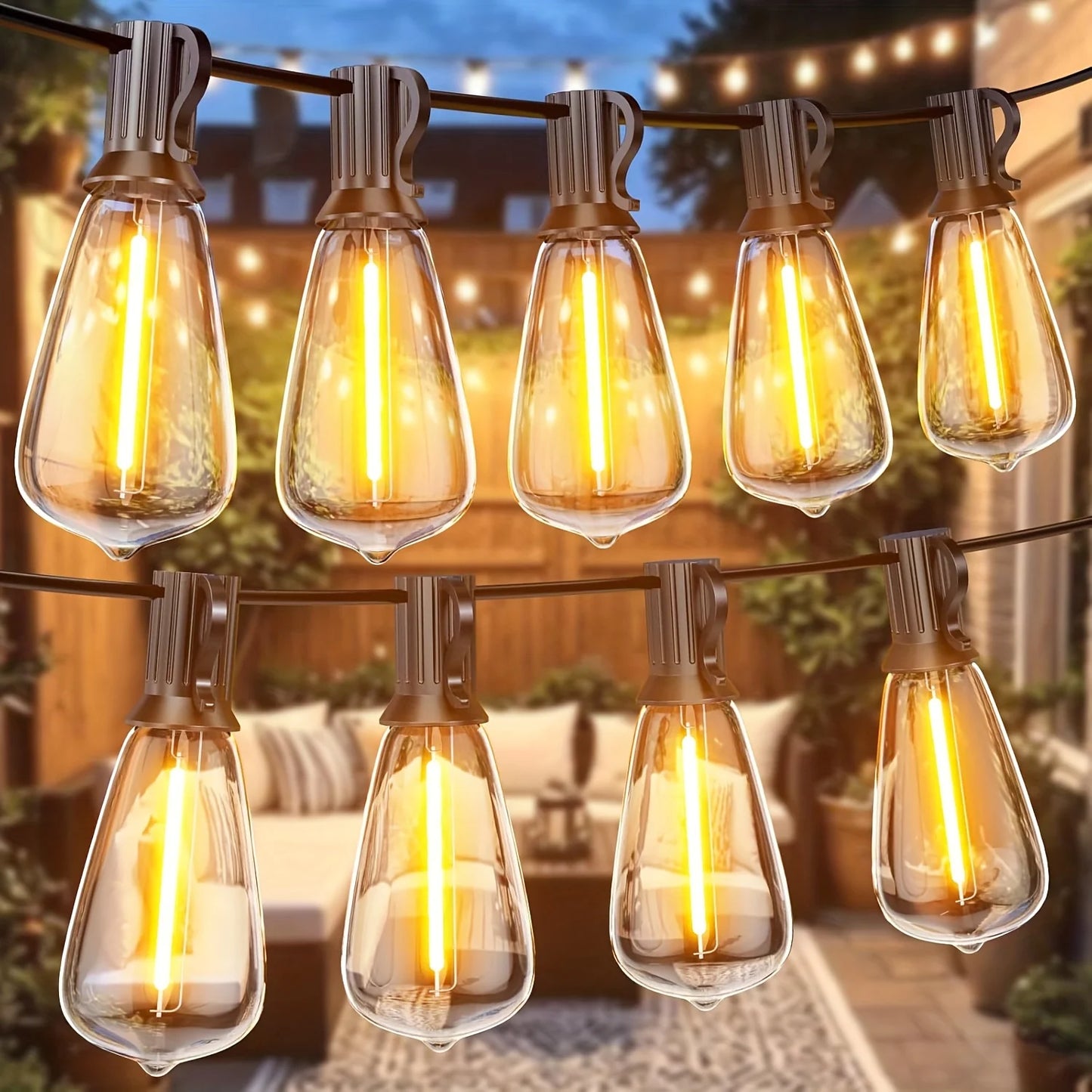 LED Outdoor String Lights ST38 Patio Waterproof Porch Deck Garden