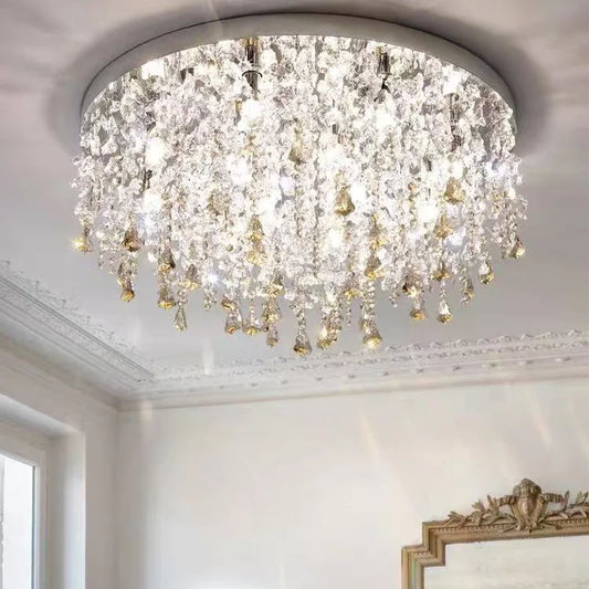 SaloEElaitte Crystal LED Ceiling Light Modern Living Room Lamp