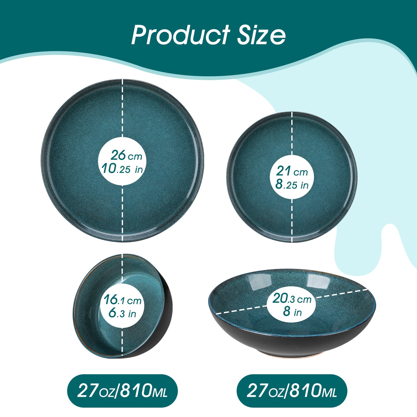 Vancasso PLAYB Reactive Glaze Stoneware Dinnerware Set
