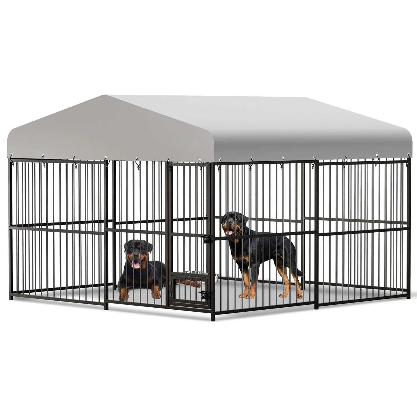 TWISTER.CK Outdoor Heavy Duty Dog Kennel Walk In Playpen With Roof