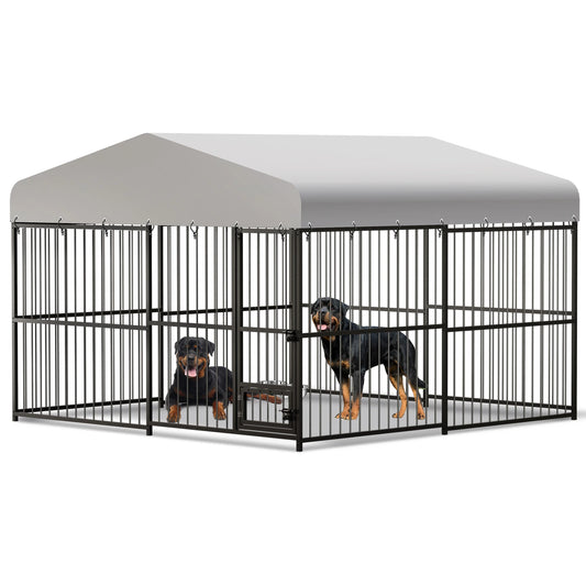 TWISTER.CK Outdoor Heavy Duty Dog Kennel Walk In Playpen With Roof