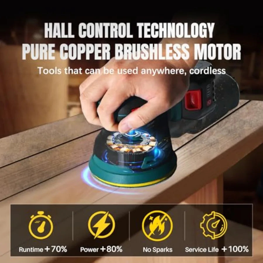 Yao Hui Huang Orbital Sander Cordless Brushless 20V Batteries