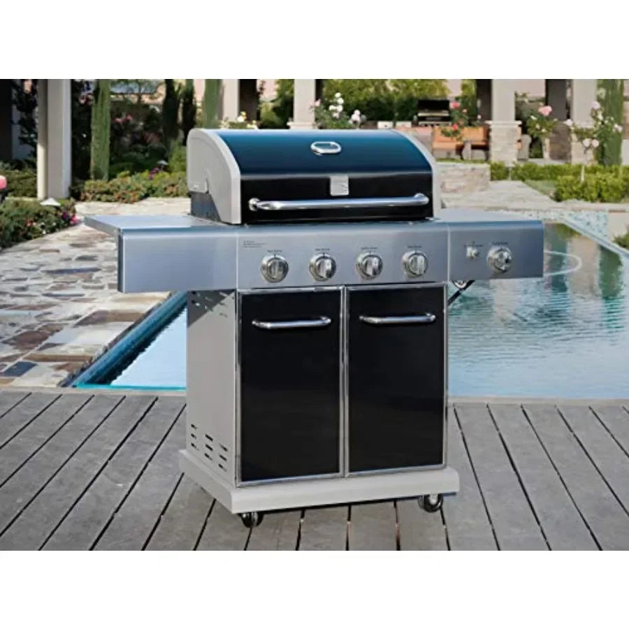 4 Burner BBQ Gas Grill Featuring Searing Side Burner