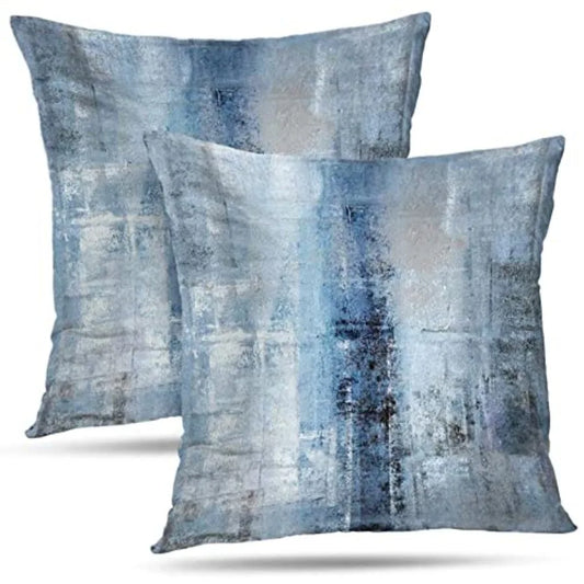 Abstract Art Pillow Cover Knit Faux Fur Cushion Modern Decor