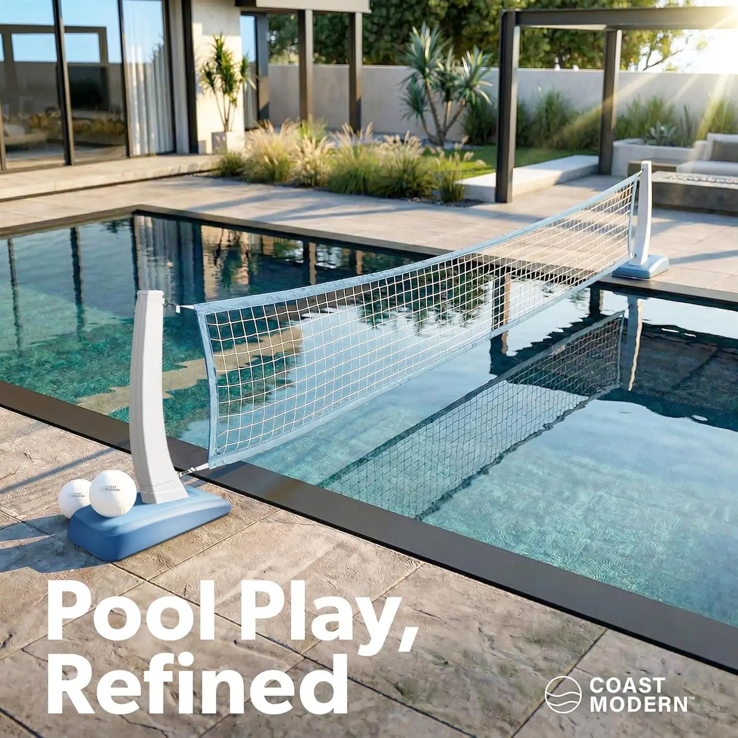 Pool Volleyball Net Set With Premium Accessories For Family Fun