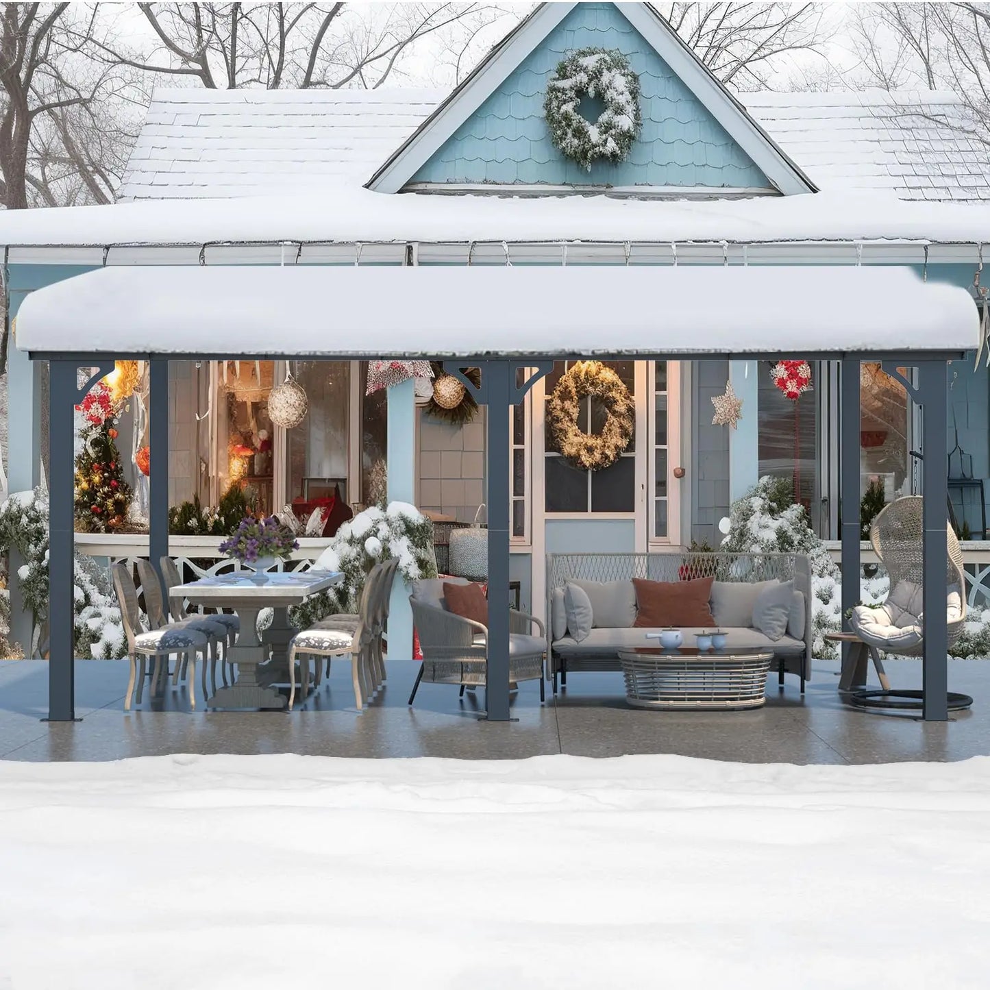 Aluminum Gazebo Outdoor Pergola For Patio Shelter Weatherproof