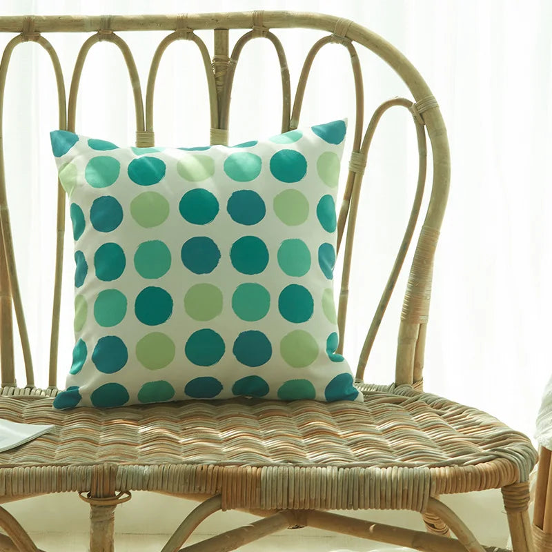 Indoor And Outdoor Waterproof Decorative Square Throw Pillow Cover With Leaf Pattern