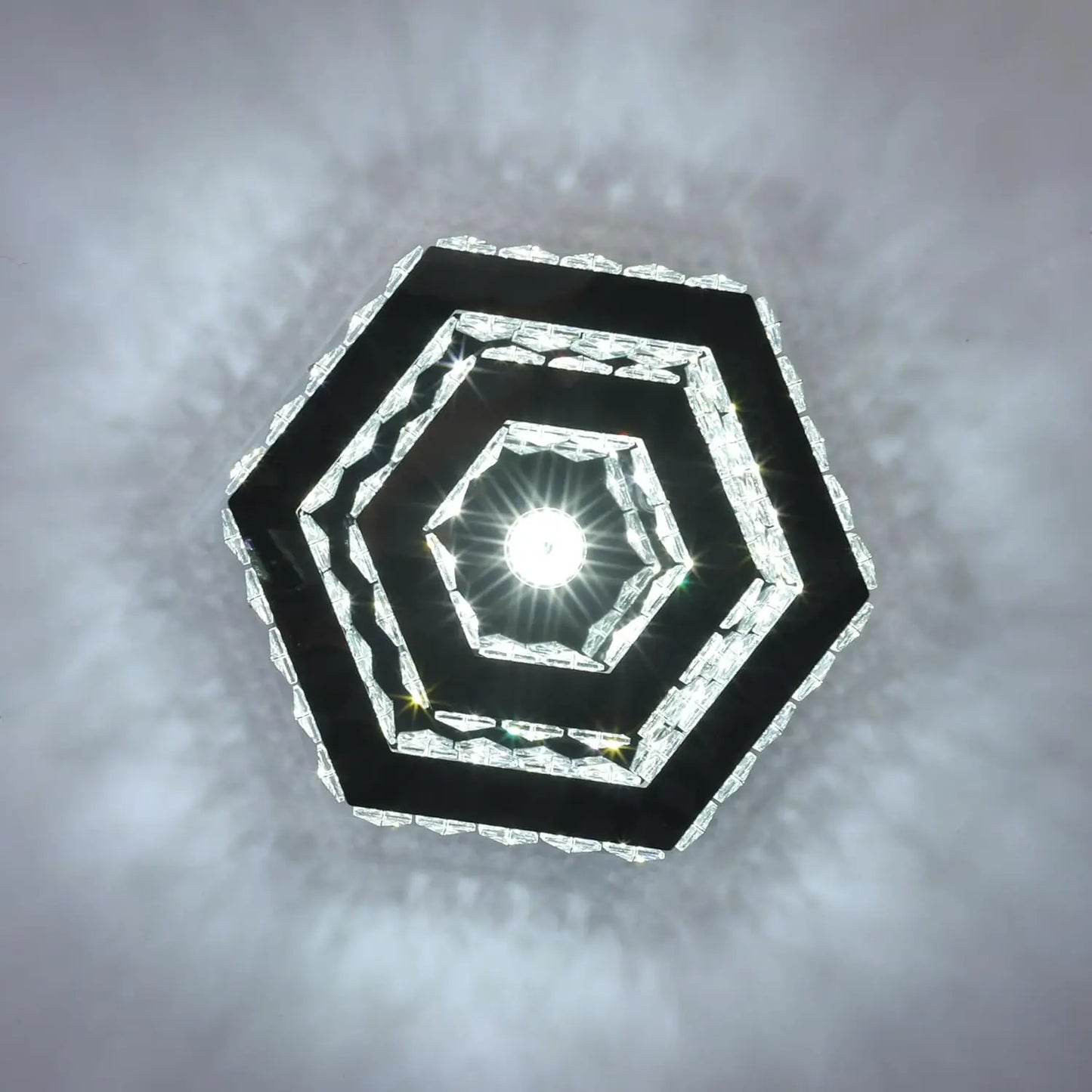 Frixchur Modern LED Crystal Flush Mount Ceiling Light