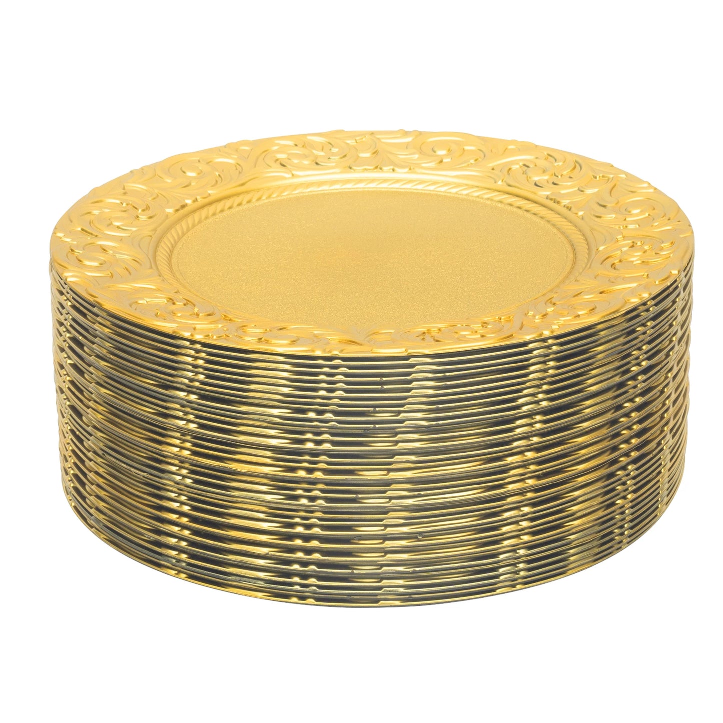 Charger Plates 100 Piece Round Reusable Serving Set for Weddings