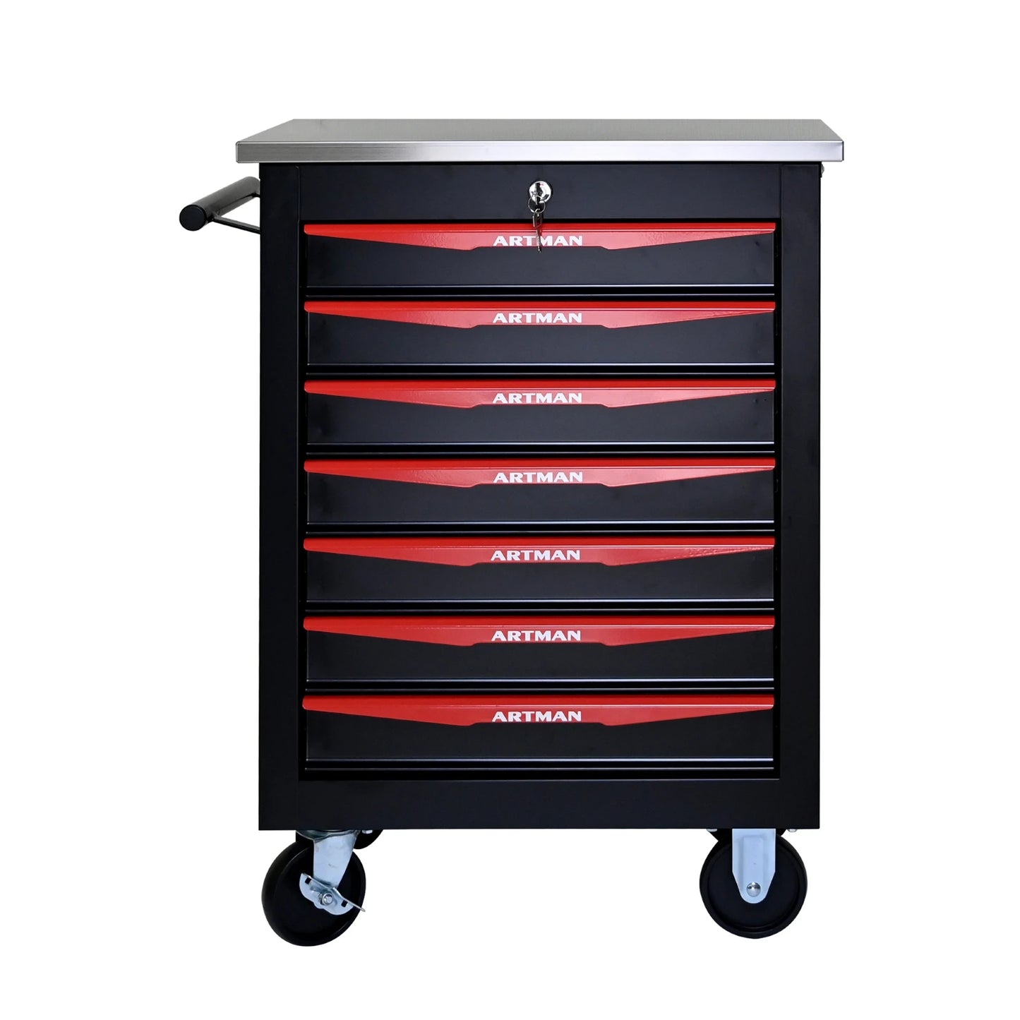 ARTMAN 7 Drawer Wheeled Toolbox Trolley Cabinet With Lock