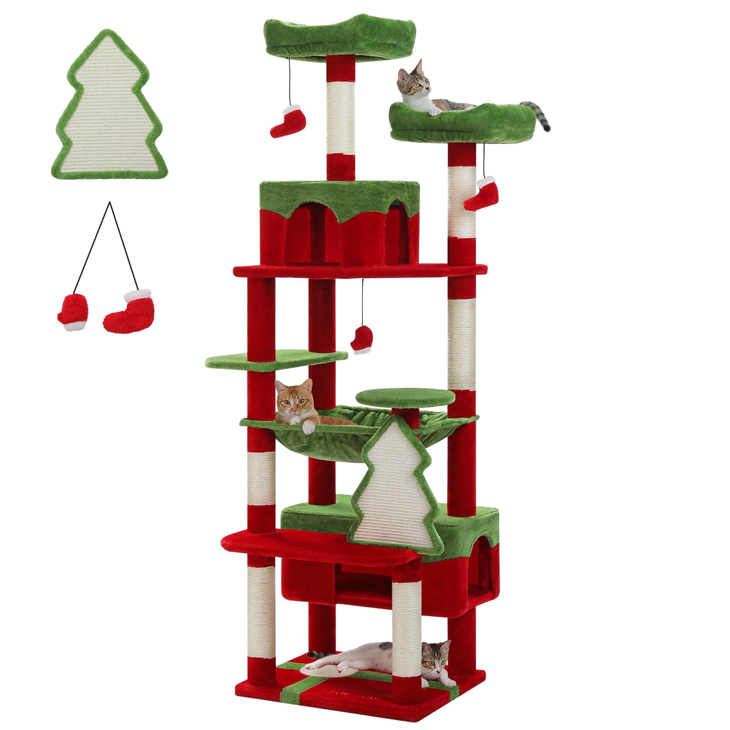 PAWZ Road Five-Tier Cat Tree Tower With Sisal Scratching Posts