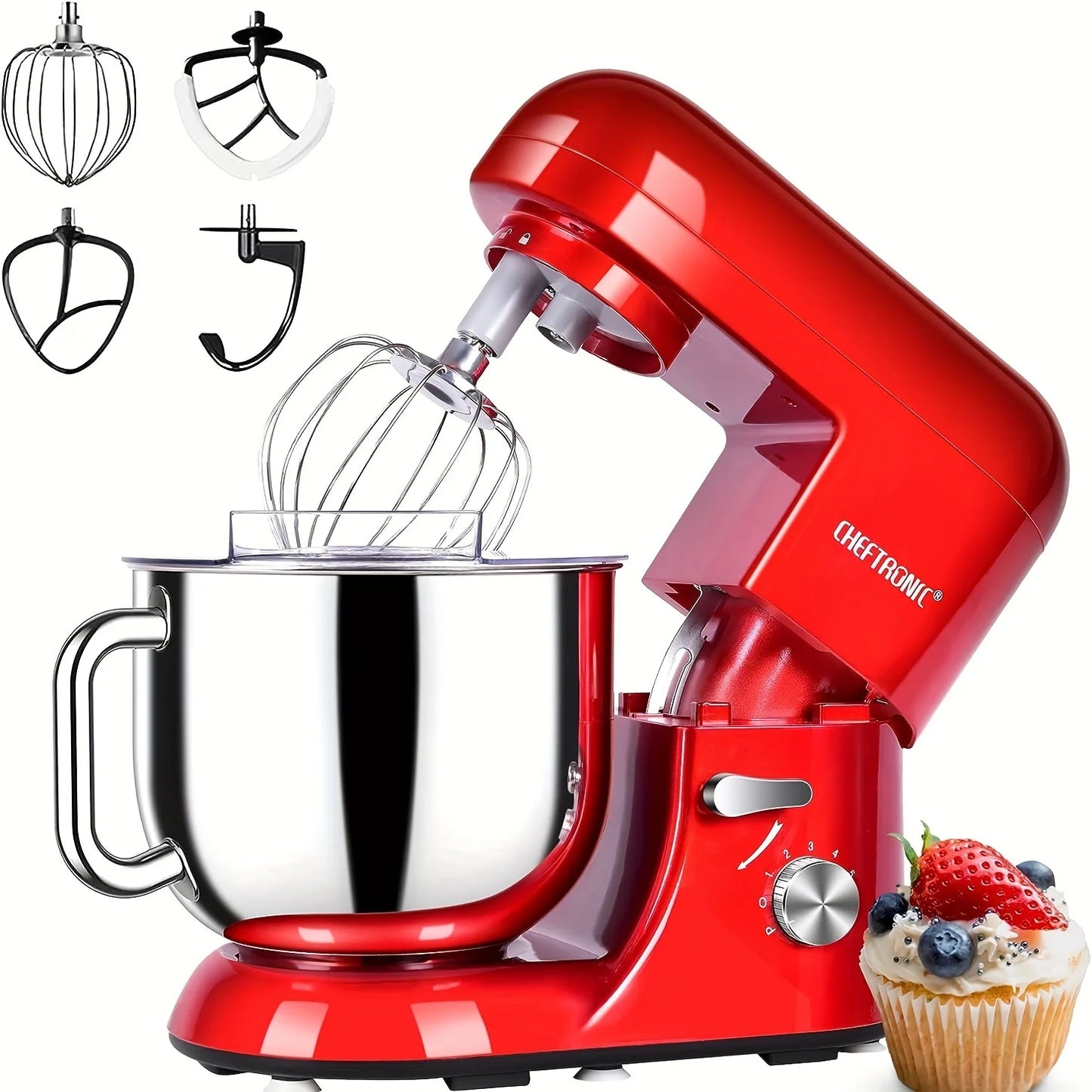 Cheftronic Tilt-Head Stand Mixer 650W Six-Speed