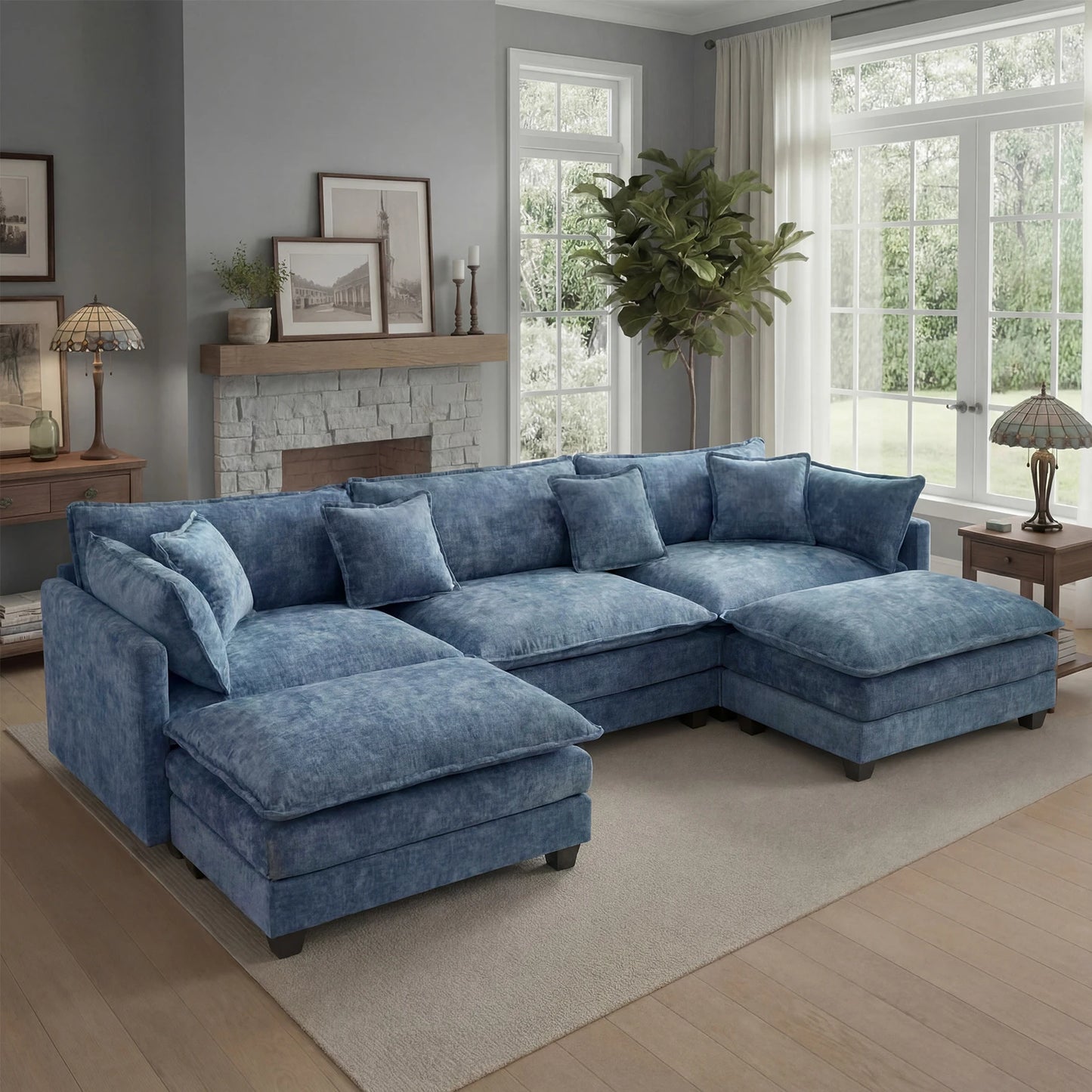 Redlife Premium Modular Sectional Sofa With Ottoman