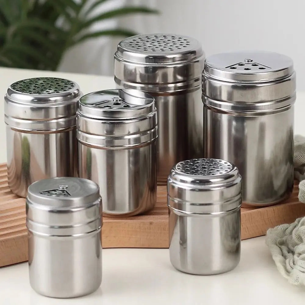 Stainless Steel Multi Purpose Seasoning Jar With Rotating Cover